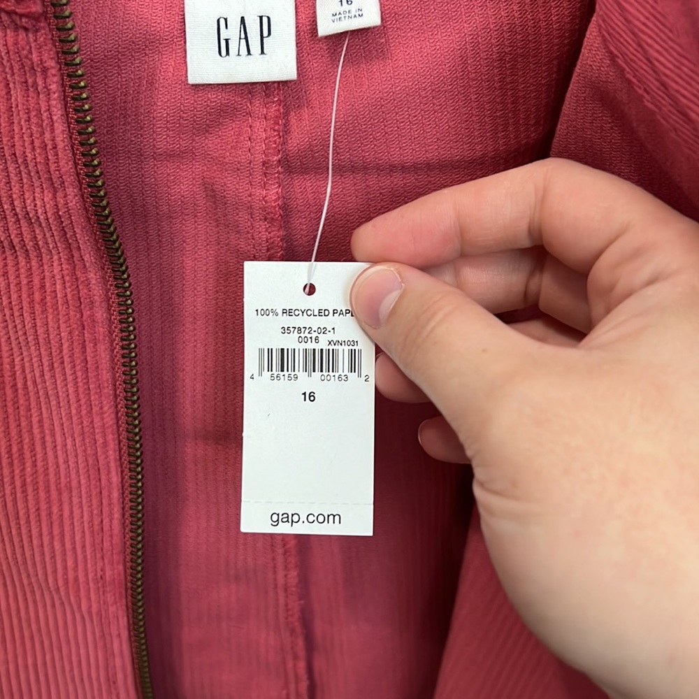 NWT Gap Barbie Pink Zip Up Corduroy Mini Skirt - Picture 6 of 9